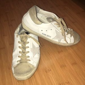 Golden Goose lowtop white and gold 37